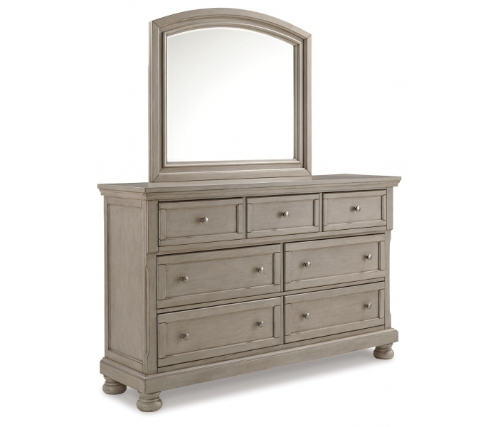 Lettner 7 Drawer Dresser, Mirror Light Gray, 65.38" Wide