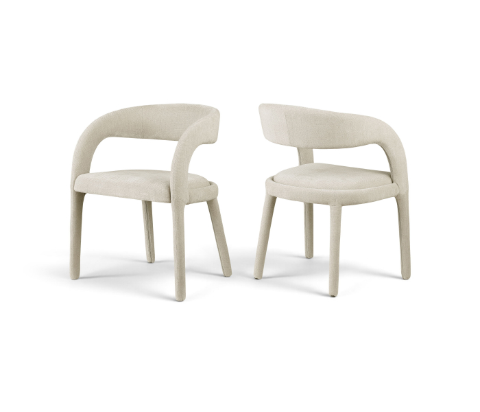 Sylvester - Linen Textured Performance Fabric Upholstered Dining Chair (Set of 2)