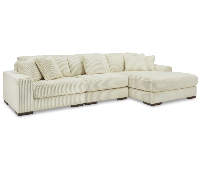 Lindyn - Ivory - 3-Piece Sectional With Raf Corner Chaise, 139"