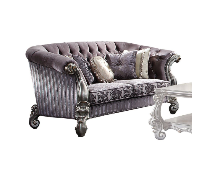Versailles - Loveseat - Velvet & Antique Platinum - 39"