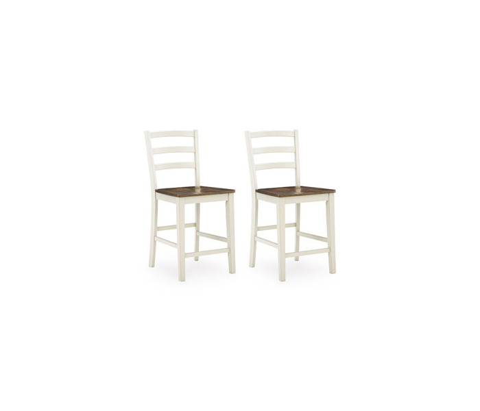 Brinfern Barstool (Set of 2) Brown / Antique White