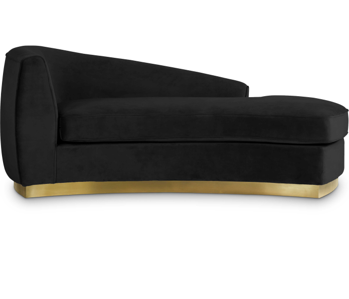 Julian - Chaise - Black - Fabric