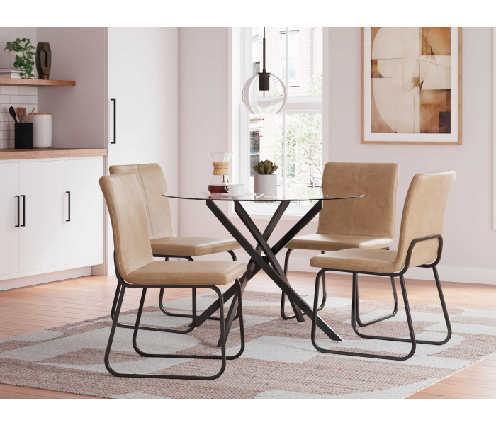 Pharwynn - Black - 5 Pc. - Dining Room Table, 4 Side Chair