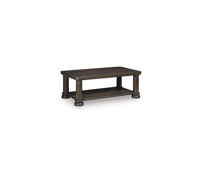 Bannette Rectangular Cocktail Table Dark Brown, 50.25"
