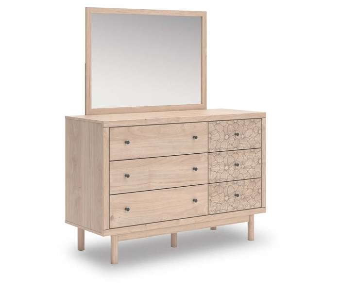Arloster - Tan - Dresser And Mirror, 50.63" Wide