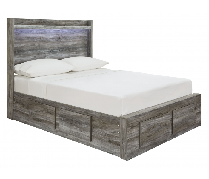 Baystorm Panel Bed With 6 Storage Drawers Gray