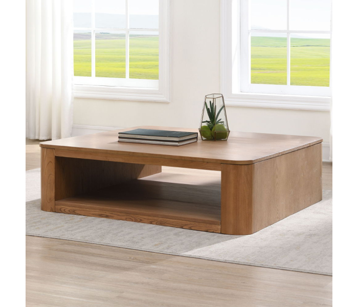 Zoey - Coffee Table - Oak - Light Brown, 48"