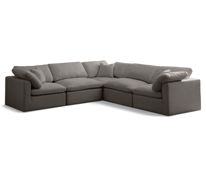 Plush - 5 Piece Modular Corner Sectional, 105"