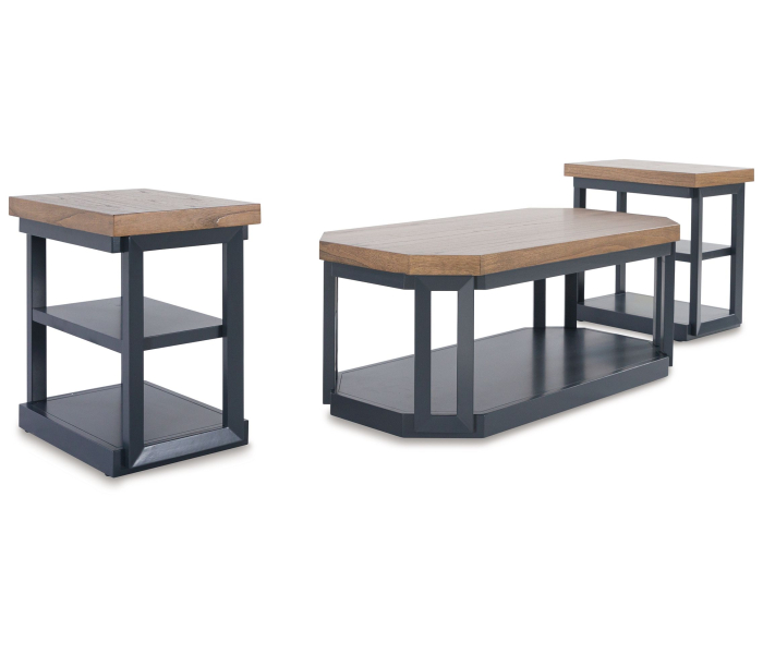 Landocken - Brown / Blue - Occasional Table Set (Set of 3), 47.25"