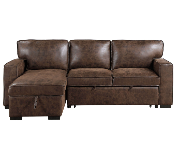 U0203 - Coffee Reversible Sofa Bed With USB, 58.66"