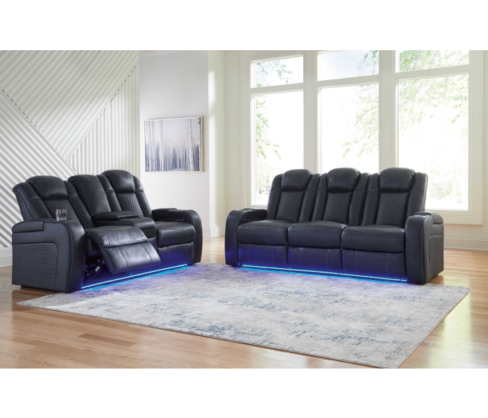 Fyne-Dyme - Sapphire - 2 Pc. - Power Reclining Sofa, Power Reclining Loveseat