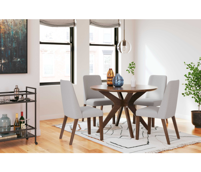 Lyncott - Brown / Gray - 5 Pc. - Dining Room Table, 4 Side Chairs