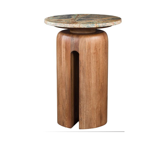 Caplow Accent Table Brown / Green, 18"