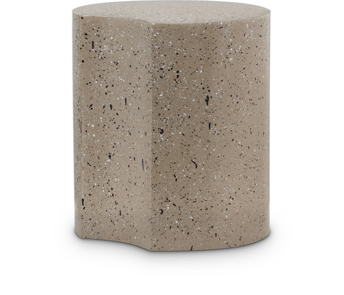 Dimple - 18" End Table - Taupe Terazzo, 16"