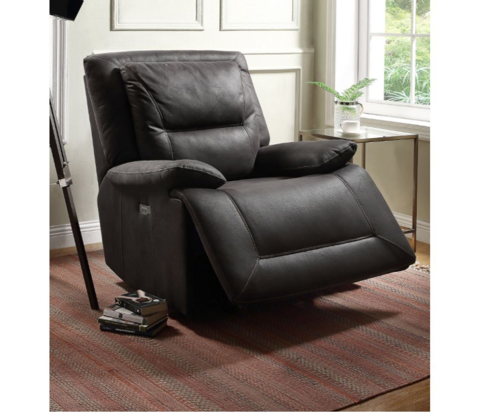 Neely - Glider Recliner - Charcoal Fabric - Dark Gray