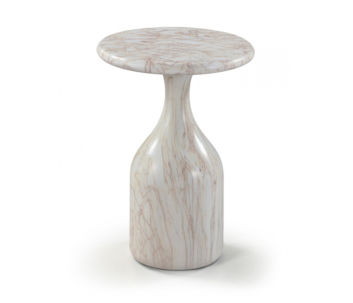 Savona - Concrete Indoor/Outdoor End Table - White, 12.75"