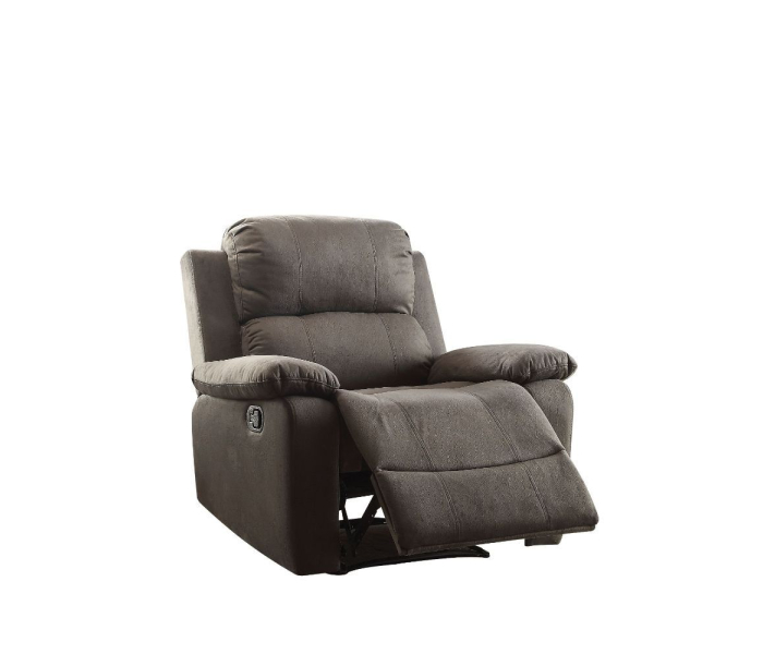 Bina - Motion Recliner - Charcoal Polished Microfiber - Dark Gray
