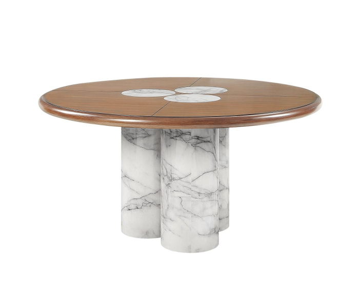 Harvey - Round Dining Table - Brown - Dark Brown, 60"