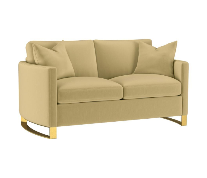 Corliss - Upholstered Curved Track Arm Loveseat - Camel