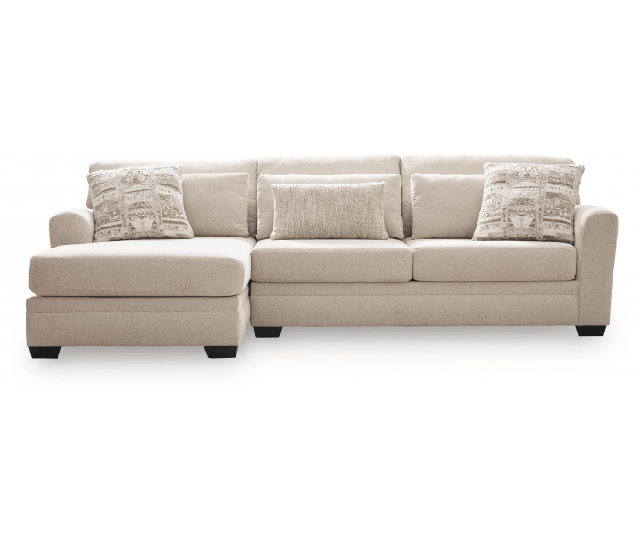 Mandi Point 2-Piece Sectional Sofa With LAF Corner Chaise Marble, 117"