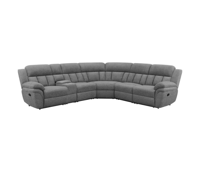 Bahrain - 6 Piece Modular Reclining Sectional Sofa - Charcoal, 114.5"