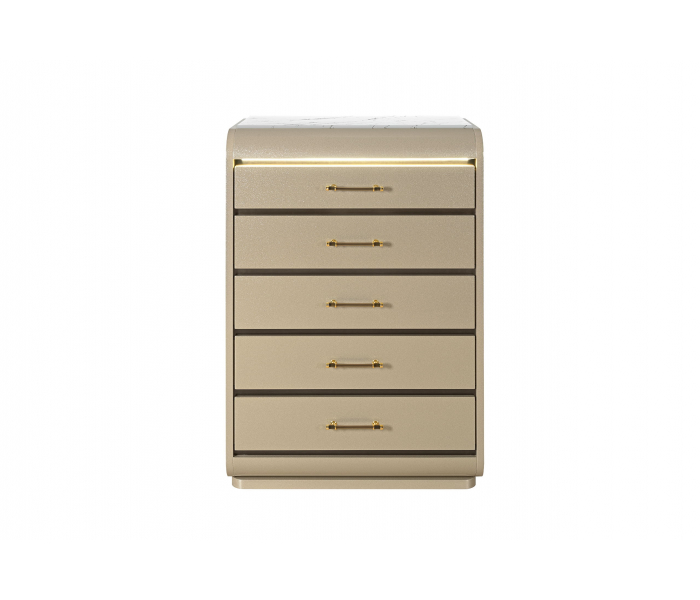 Genesis - Chest With LED - Gold, 48.74" Tall