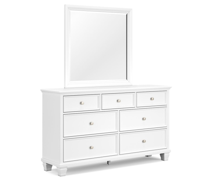Fortman - White - Dresser And Mirror, 62.13" Wide