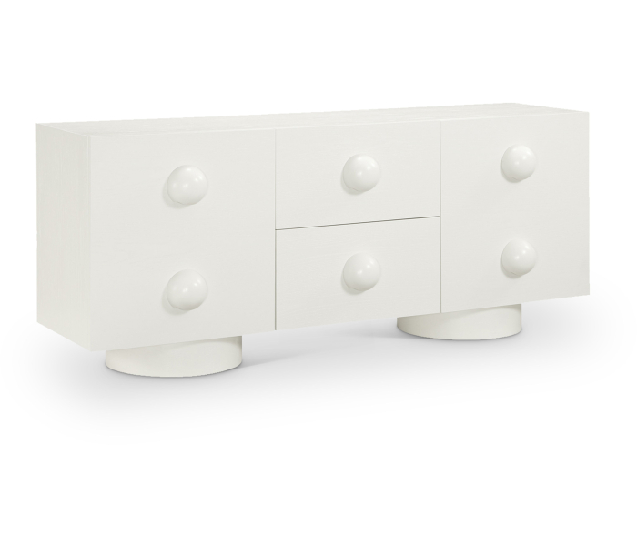 Bubble - Rubberwood with Oak Veneer Sideboard / Buffet - Cream