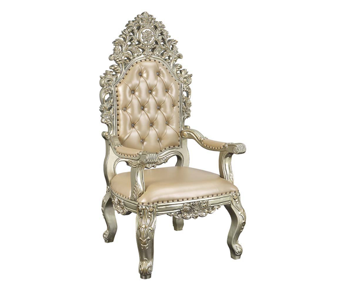 Sorina - Dining Chair (Set of 2) - PU & Antique Gold Finish - 60"
