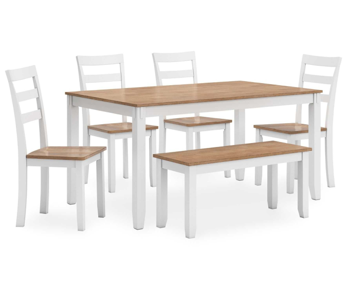 Gesthaven - Natural / White - Dining Room Table Set (Set of 6)