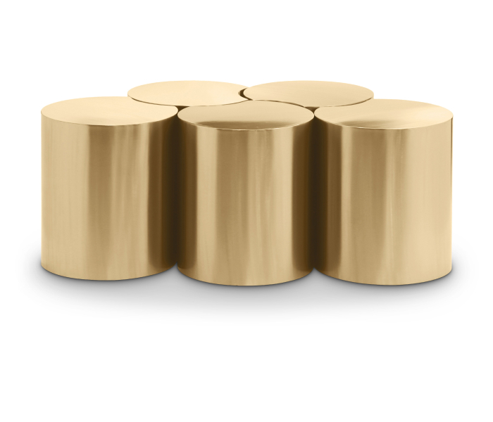Dimple - 18" 5 Piece Modular Coffee Table, 43.5"