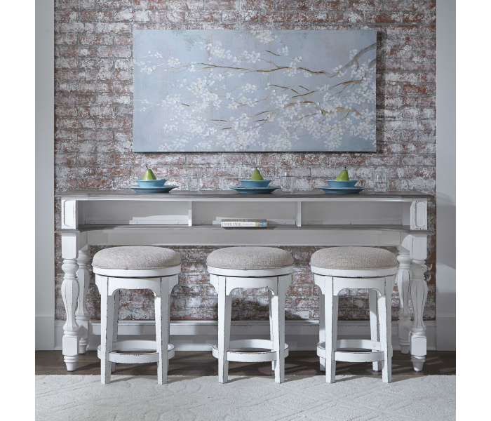 Magnolia Manor - 4 Piece Console Set (1 Console 3 Stools)