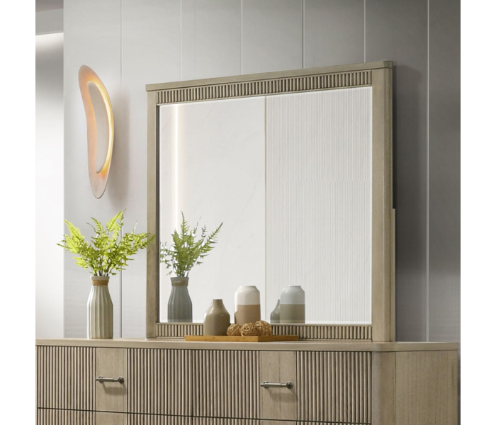 Lakkari - Mirror - Antique Oak - Light Brown, 43" Wide