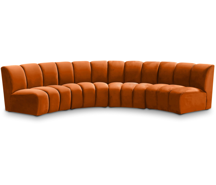 Infinity - 4 Piece Modular Sectional - Cognac, 148"