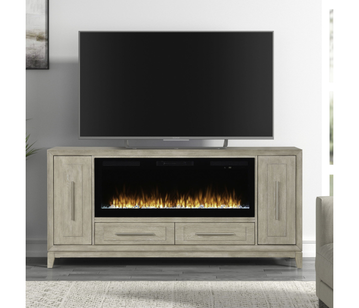 Fireplace TV Consoles - 80" Console With Fire FTS