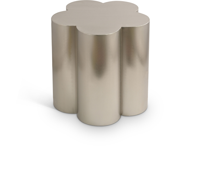 Lucky - Iron End Table - Silver, 19"