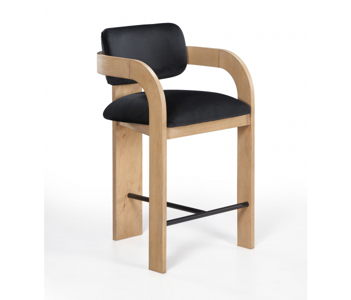 Cedra - Velvet Performance Fabric Upholstered Counter Stool