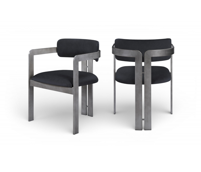 Aurum - Vegan Leather Upholstered Dining Chair (Set of 2) - Black