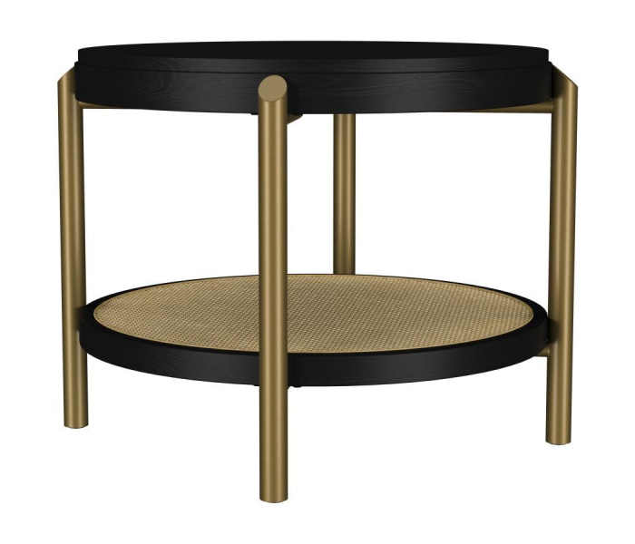 Arini - Round End Side Table With Storage Shelf, 26.25"