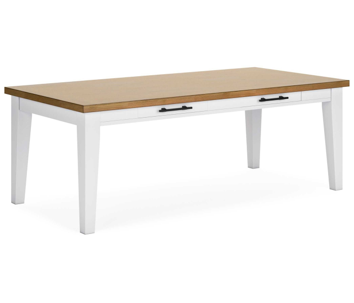Ashbryn - White / Natural - Rectangular Dining Room Table, 42"