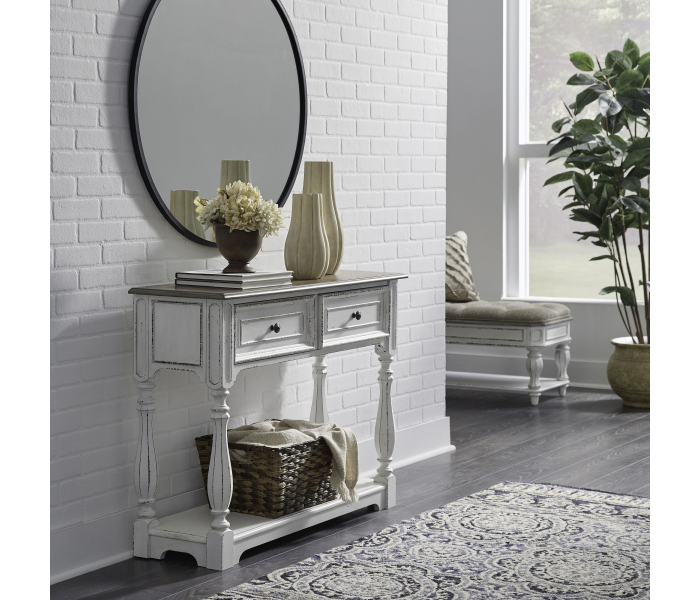 Magnolia Manor - Hall Console Bottom With Shelf For Display & Storage, 42"