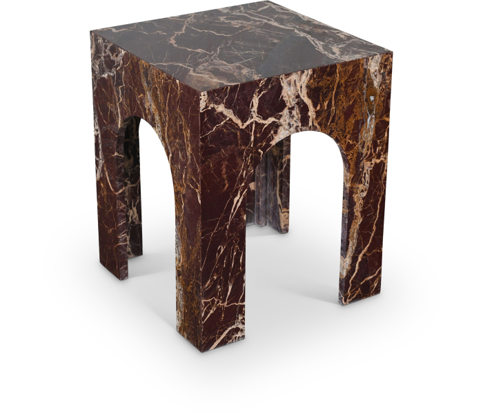 Palermo - Marble End Table - Cherry, 18"