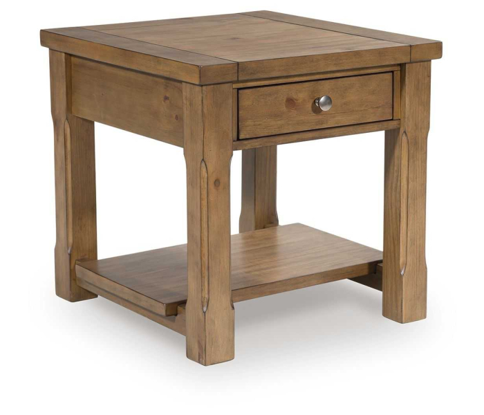 Vandenmore Rectangular End Table Medium Brown, 24"