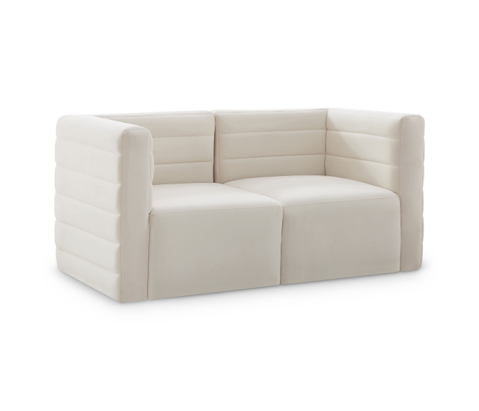 Quincy - 2 Seat Modular Sofa - Cream, 63"