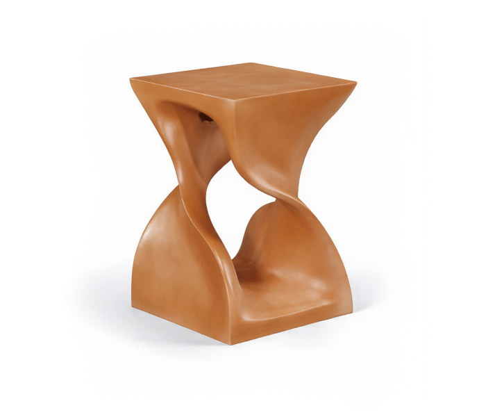 Jula - Concrete End Table - Terracotta - Orange, 15"