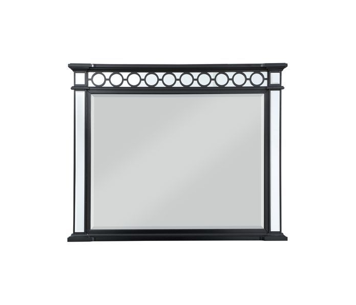 Varian II - Mirror - Black Velvet & Black & Sliver Finish