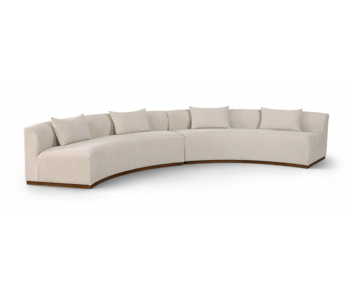 Avanti - 182.5" Chenille Fabric Upholstered 2 Piece Modular Sectional, 182.5"