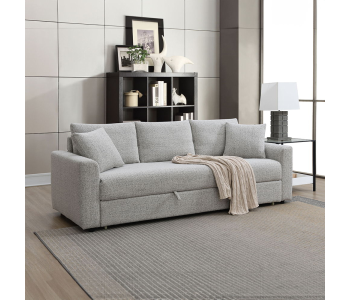 Connie - Sofa With Sleeper - Beige Boucle, 89"