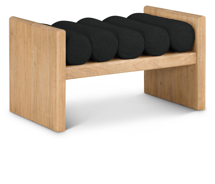 Waverly - Bench - Black - Fabric