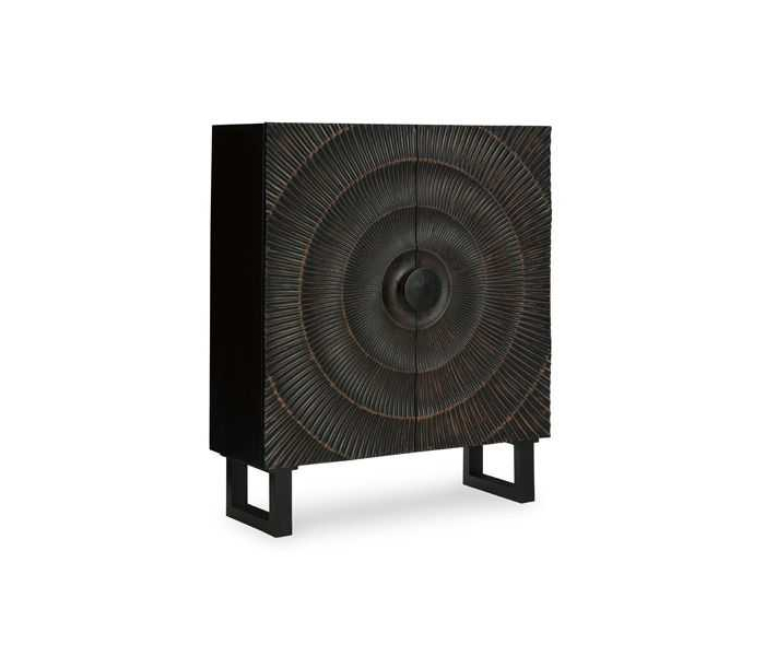 Fosterman - Distressed Black - Accent Cabinet